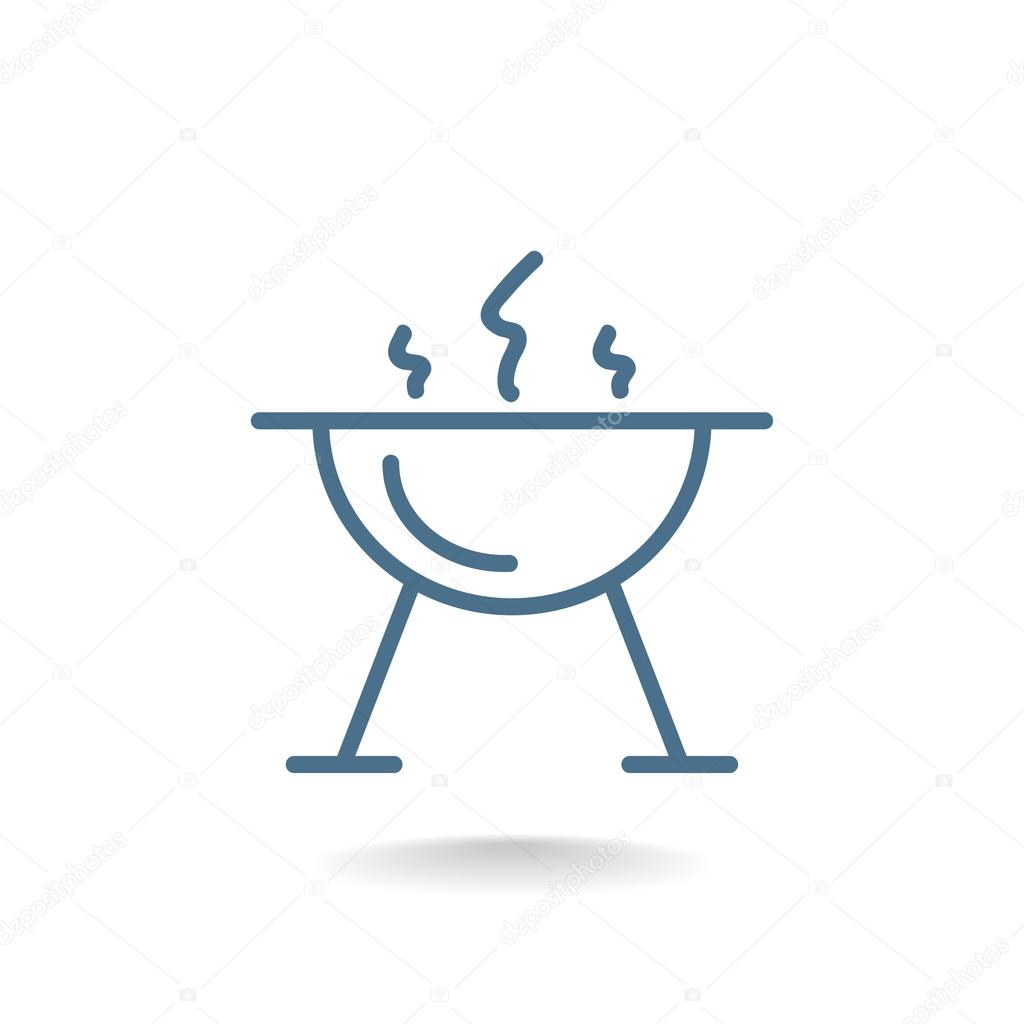brazier for barbecue icon