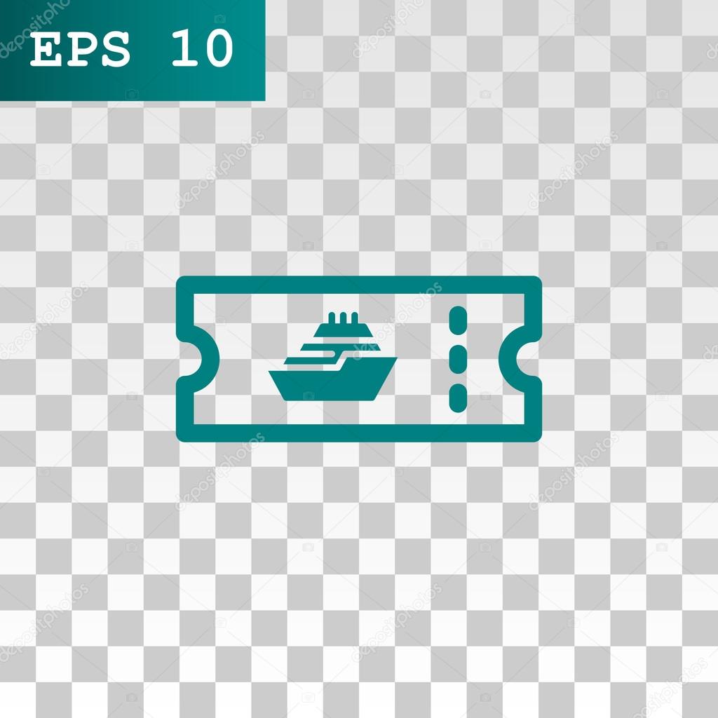 The cruise ship ticket icon