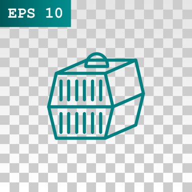 Evde beslenen hayvan taşıma kutusu simgesi