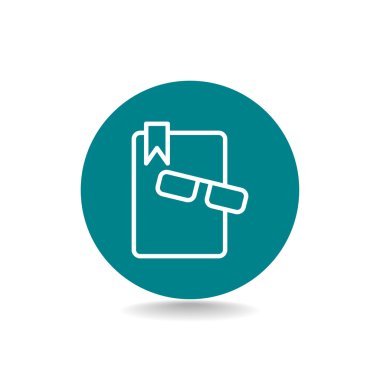 kitap ve gözlük simgesi