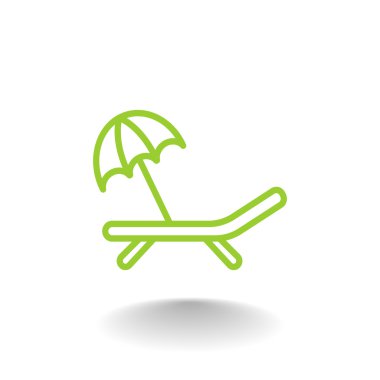 şezlong şemsiye simgesiyle