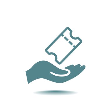 Bir bilet sembol alma el