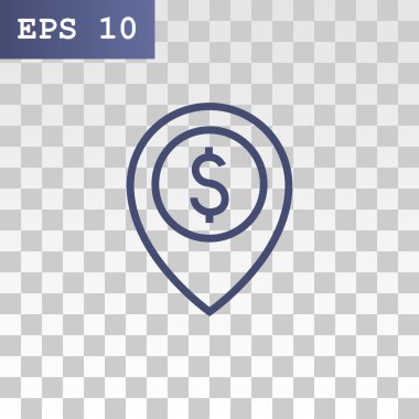 Dolar işaretli harita işaretleyici