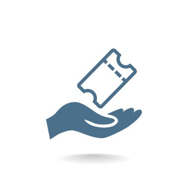 Bir bilet sembol alma el