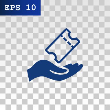 Bir bilet sembol alma el