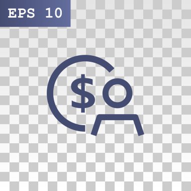 Çalışanın ücret simgesi