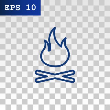 yanan kamp ateşi simgesi