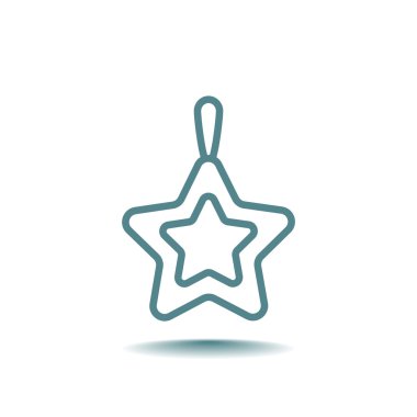 Noel yıldızı simge. 