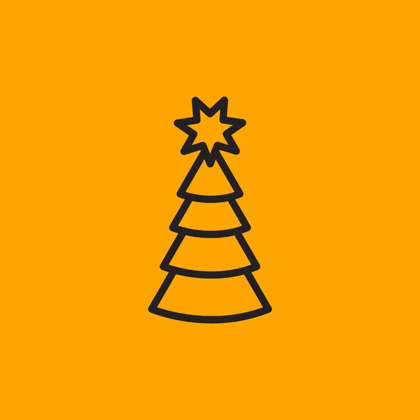 Kerstboom pictogram — Stockvector