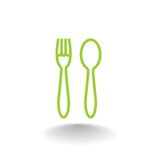 Fork and spoon icon — Stock Vector