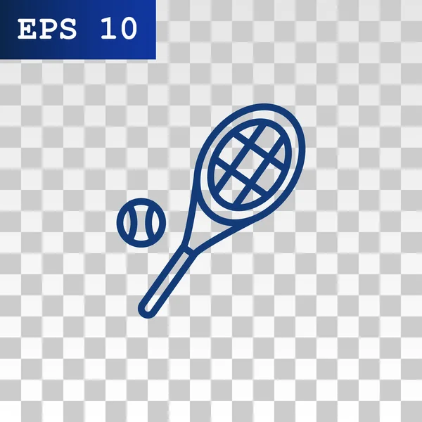Тенісна ракетка з кульовою іконою — стоковий вектор