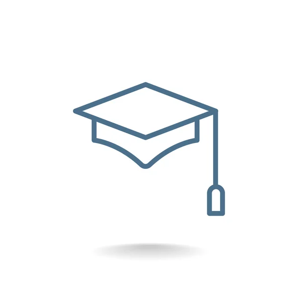 Estudiante graduación sombrero icono — Vector de stock