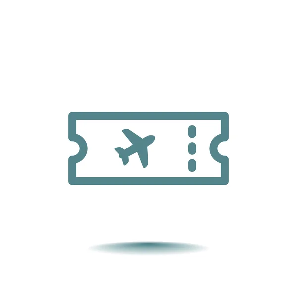 Icono del billete de avión — Archivo Imágenes Vectoriales