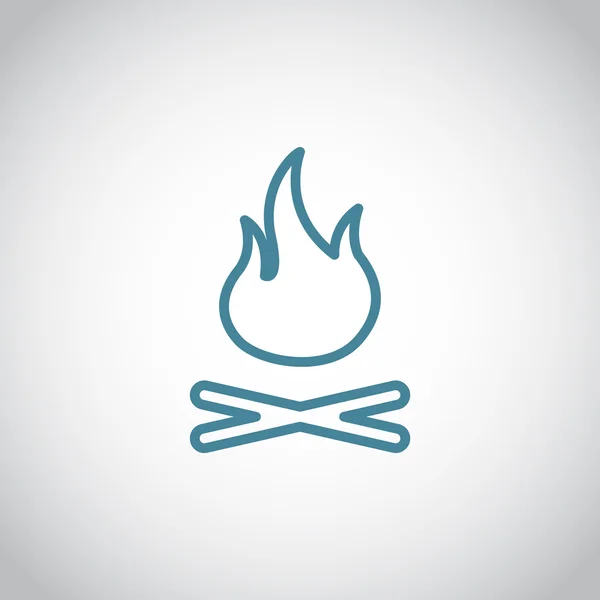 Burning campfire icon — Stock Vector