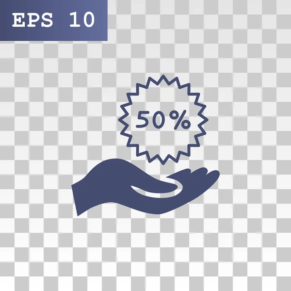 Shopping 50% Tag Symbol — Stockvektor