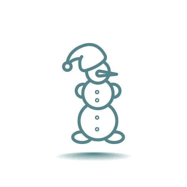 Christmas snowman pictogram — Stockvector