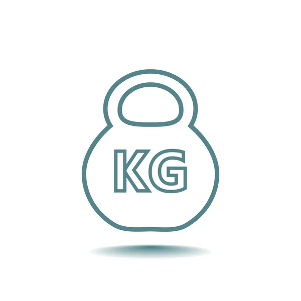 Peso kg icono — Vector de stock