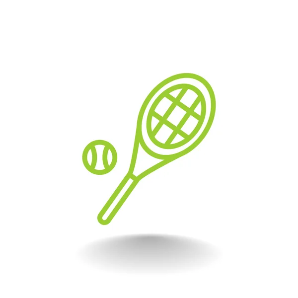 Tennisschläger mit Ball-Symbol — Stockvektor