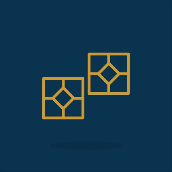 Keramische tegels-pictogram — Stockvector