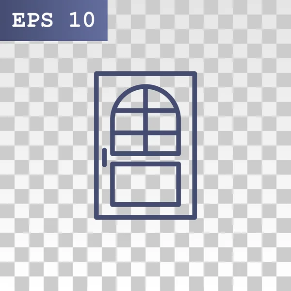 Puerta de la casa icono — Vector de stock