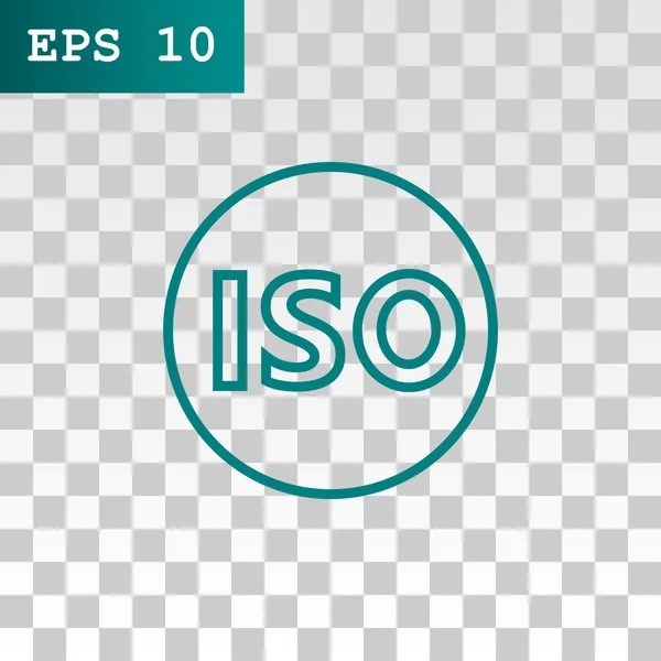Ícone de sinal certificado ISO —  Vetores de Stock