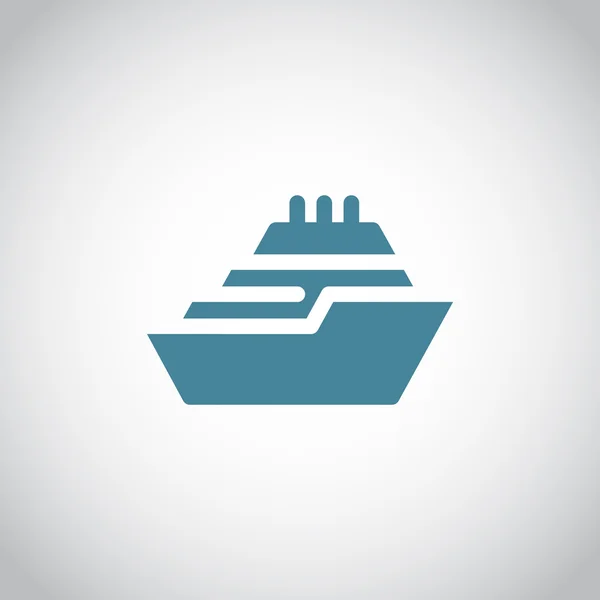 Icono web del barco . — Vector de stock