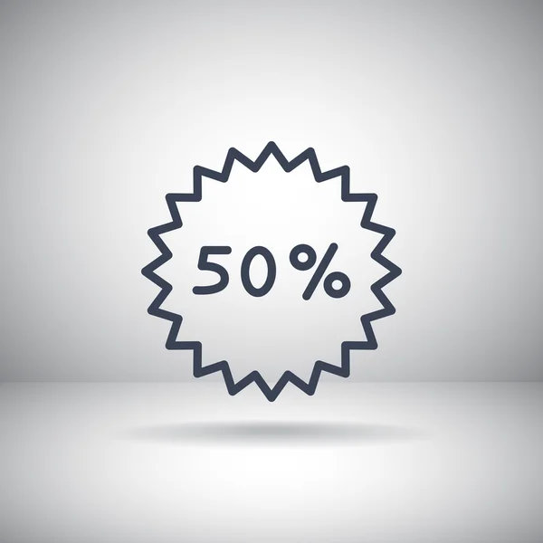 50% 할인 아이콘 — 스톡 벡터