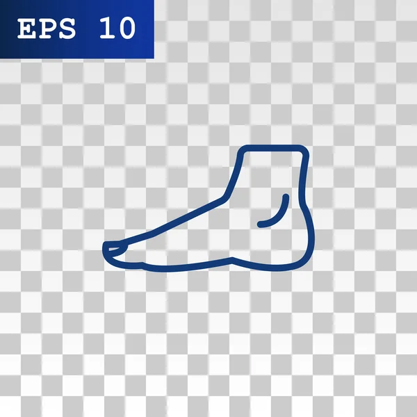 Menselijke voet pictogram — Stockvector