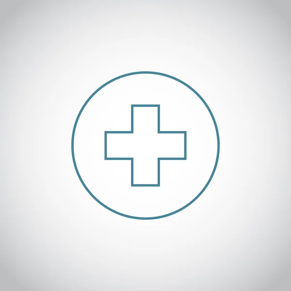 Cross geneeskunde pictogram — Stockvector