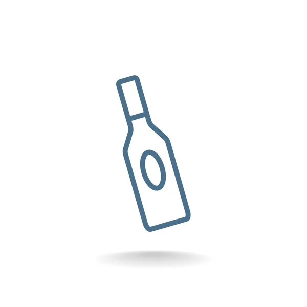 Glazen fles voor vloeibare pictogram — Stockvector