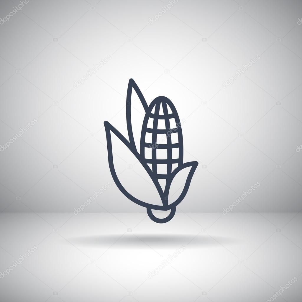 Flat corn icon