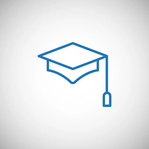 Diák érettségi kalap ikon — Stock Vector
