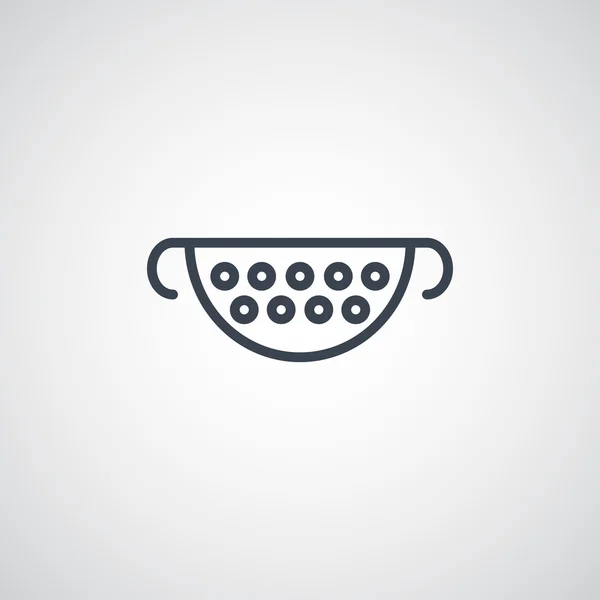 Icono de colador de cocina — Vector de stock