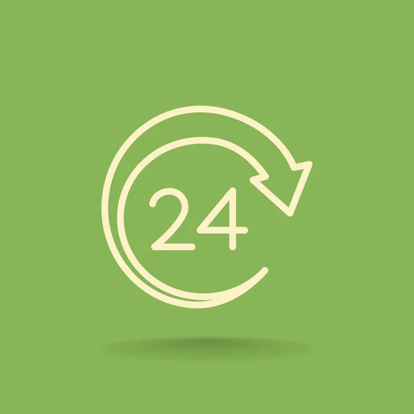 Icono de servicio de 24 horas — Vector de stock