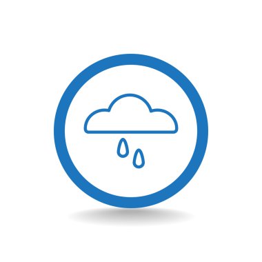 bulut ve yağmur damla simgesi