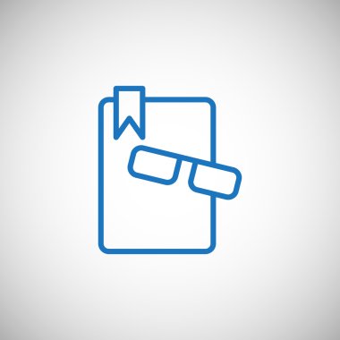 kitap ve gözlük simgesi