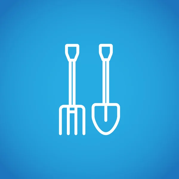 Pitchfork shovel icon — Stock Vector