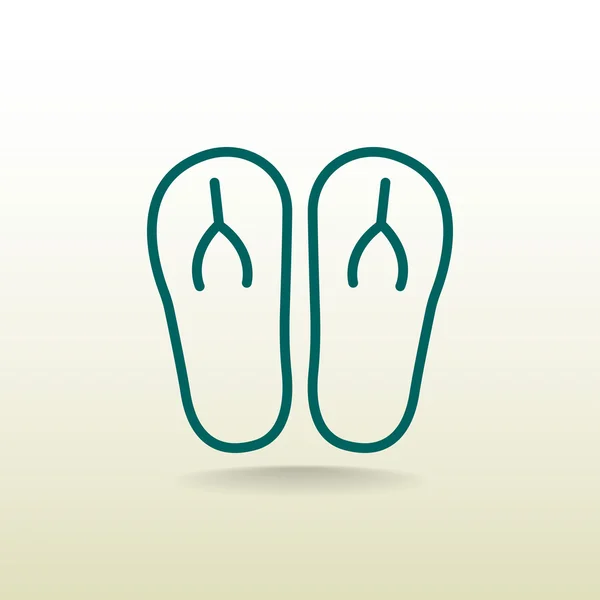 Beach slippers icon — Stock Vector