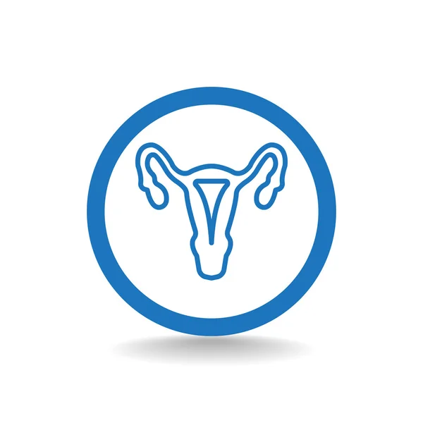 Icona degli organi riproduttivi femminili — Vettoriale Stock