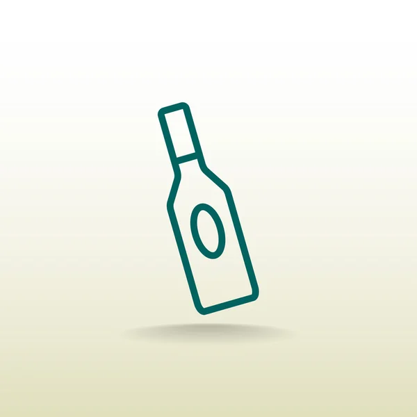 Glazen fles voor vloeibare pictogram — Stockvector