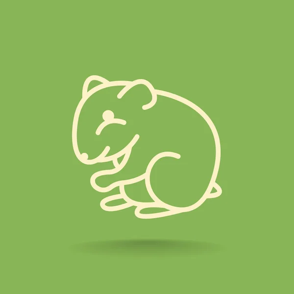 Cute hamster icon — Stock Vector