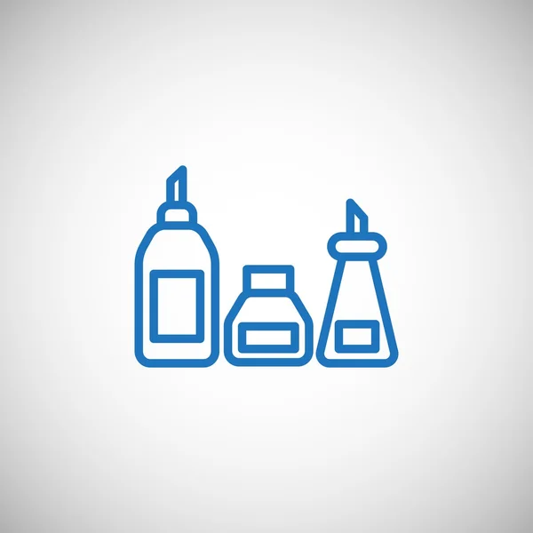 Küchenflaschen setzen Ikone — Stockvektor