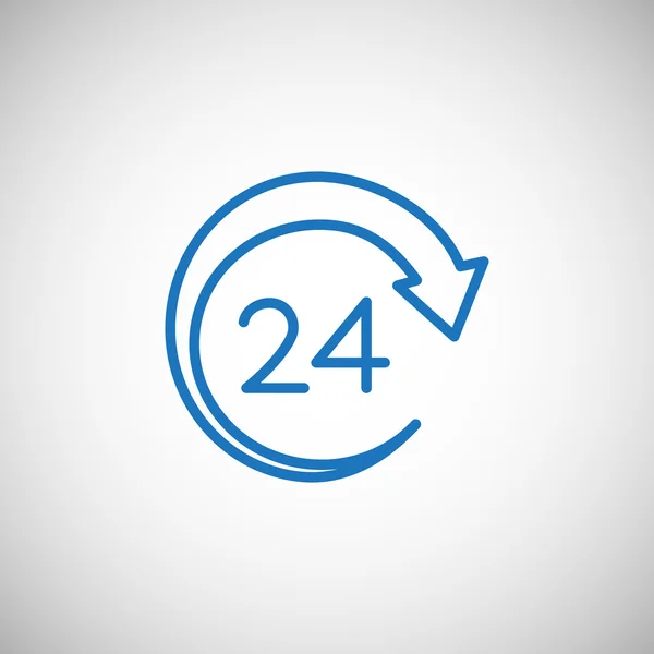 Icono de servicio de 24 horas — Vector de stock
