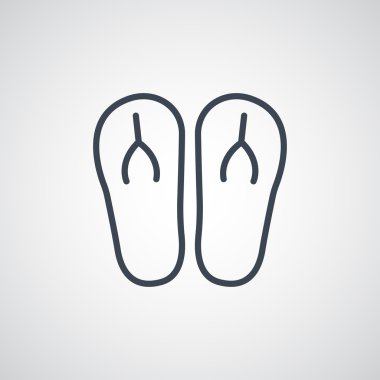 plaj terlikleri simgesi 