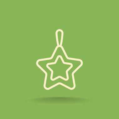 Noel yıldızı simge. 