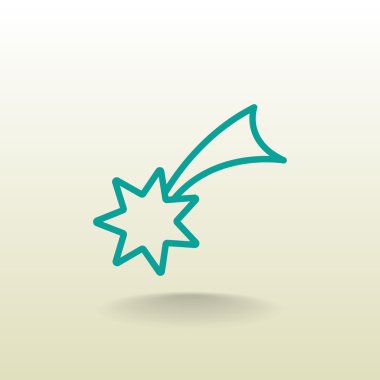 Noel yıldızı simge. 