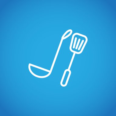 Kepçe ve spatula simgesi