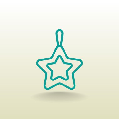 Noel yıldızı simge. 