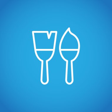 iki fırçaları simgeler