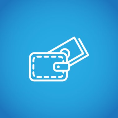 Para simgesi olan cüzdan